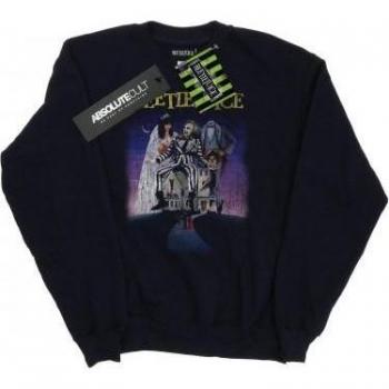 Black Beetlejuice Distressed Poster Hoodie for Ladies XL