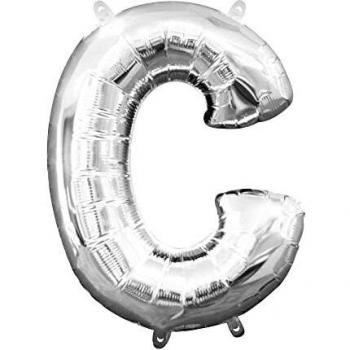 Palloncino Foil 40 cm Lettera C - Argento