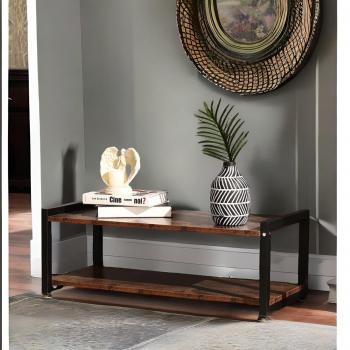 2 Tier Industrial Rustic 80CM TV Stand