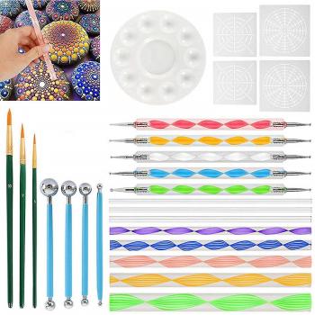 Ensemble d’outils de pointillage Mandala 25 Tlg