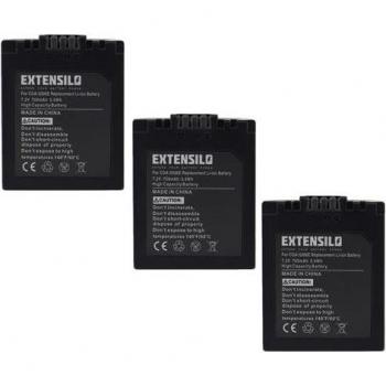 EXTENSILO - Set di 3 Batterie per Fotocamera Leica