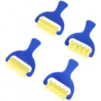 4 pcs/set Children's DIY Painting Tools - Sponge Roller, Paint Brush, Graffiti Art Toy