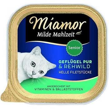 Miamor Schale Milde Mahlzeit Senior Geflügel Pur & Rehwild 100 g