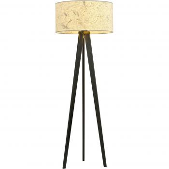 Lampada da terra Tona in metallo e sughero, crema