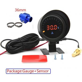 LCD-Rundtempomonitor für Wasser, M10‑Sensor, digitale Anzeige, Rauchobjektiv – 12 V/24 V Fahrzeugmeter