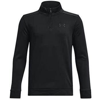 Under Armour dječja majica od flisa, ¼ zip, crna