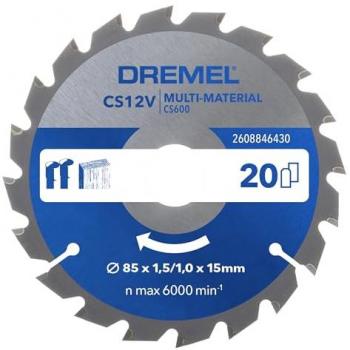 Pialla circolare Dremel 85mm Multi-Materiale CS600