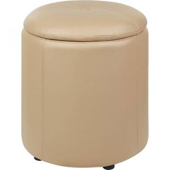 Puf Lino Sintético Beige 39x39cm – Versátil para Dormitorio y Sala