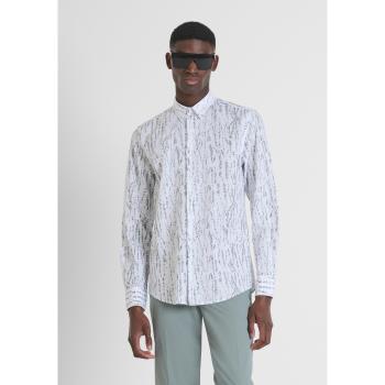 Manga larga Slim Fit Napol en tejido mezcla lino, tacto suave