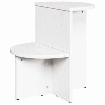 Table basse blanche en bois massif 50 x 40 x 50 cm