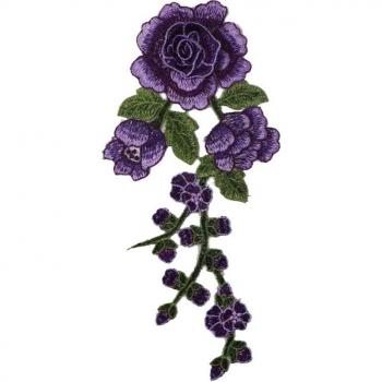 Aplique Bordado Rosa para Sombreros