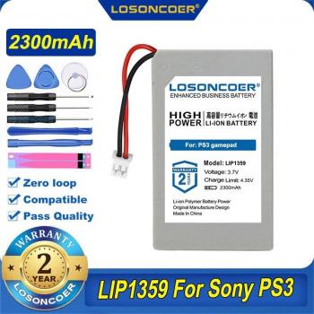LOSONCOER 2300mAh Battery for Sony PS3 CECHZC2E Dualshock 3 Controller