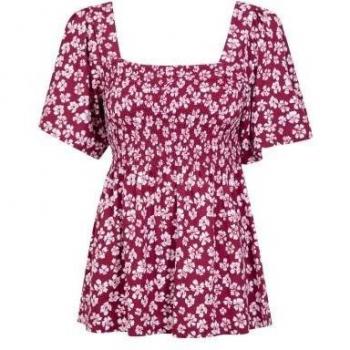 Top Fruncido Floral Hidra Rosa – Mujer/Mujer Mayor, Mountain Warehouse