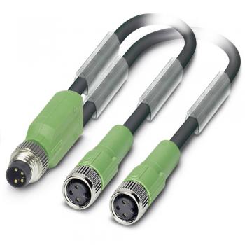 Phoenix Contact SAC-3P-M8Y/2X0.3-PUR/M 8FS Connector Cable