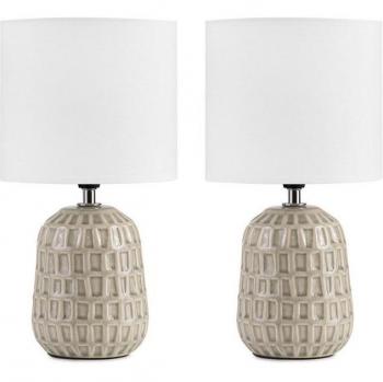 STANDI Nachttischlampe 2er Set in Ecru