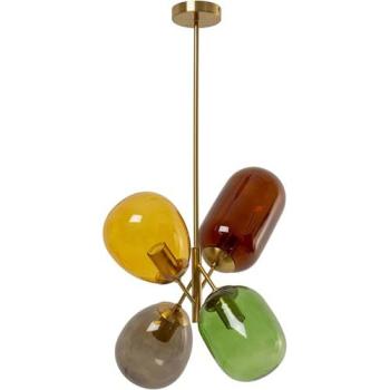 Suspension en Verre et Acier Doré Kare Design