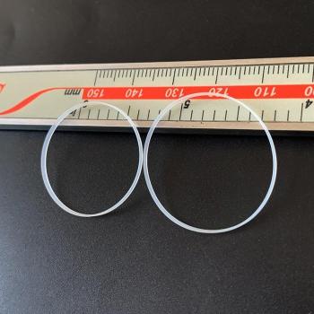 White Plastic Gasket for Crystal Glass - ID 36-40mm, Thickness 0.4mm, Height 1.25mm, Watch Accessories (1 Piece)