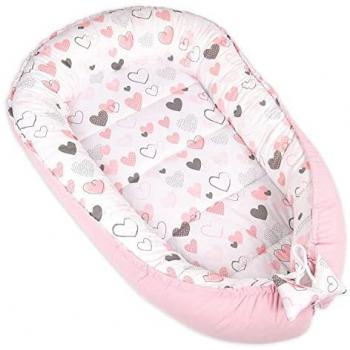 Réducteur de Lit Cocon PIMKO Coeurs Roses