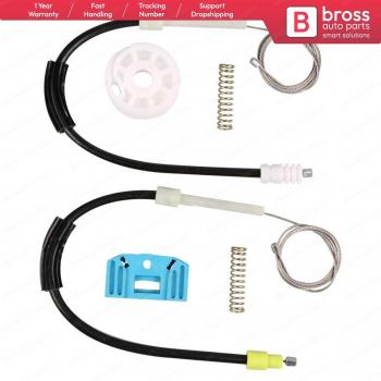 Bross Auto Parts BWR969 Power Window Regulator Repair Kit Right Rear Door for Mercedes E320 (1996-2002) S320 (1998-2005)