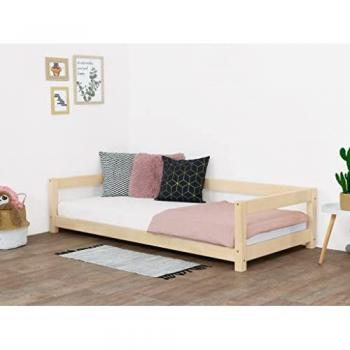 Lit enfant Montessori en bois massif 90 x 190 cm
