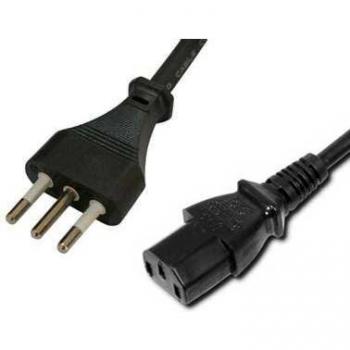 FDL 2M Italian Mains Cable with Italian Mains Plug and C13 IEC Socket