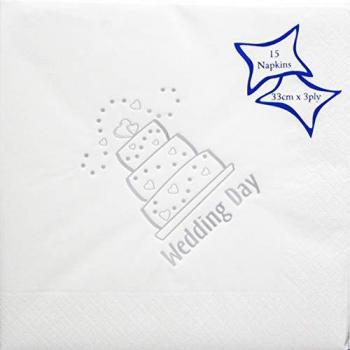 Tovaglioli matrimonio stampati NPK (confezione da 15)