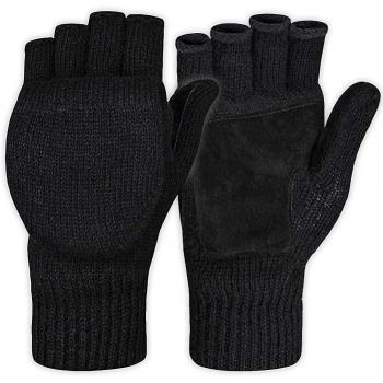 Gants convertibles en tricot thermique pour le froid