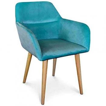 Fauteuil de Table Menzzo en Tissu Velours