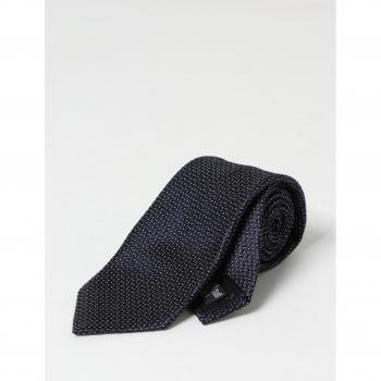 Jacquard Blue Seta Emporio Armani Cravatta OS