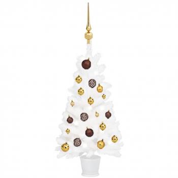 Pre-lit White Christmas Tree with Ball Set 90 cm by vidaXL