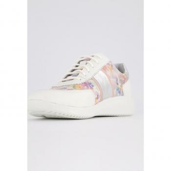 Sneakers Cuoio Donna Bianco Righe Metalliche Taglia 39