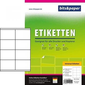 Bits&paper ET8007XL Weiße Etiketten (1000 Blatt)