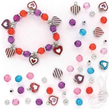 Valentine's Day Charm Bracelet Craft Kits (Pack of 3) Jewelry Making