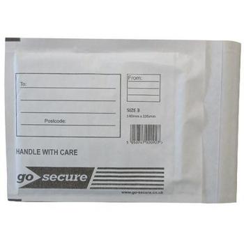 GoSecure Bubble Envelope Size 3 Internal Dimensions 140x195mm White