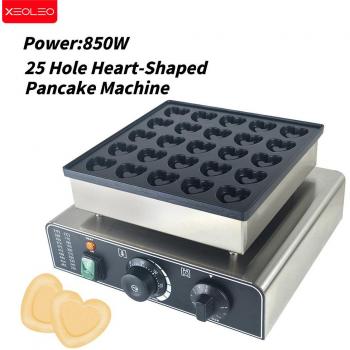 Mini-Dutch-Pancake-Maker XEOLEO – Herzform, 25 Löcher