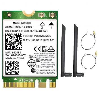 Carte Wifi 8260NGW Antenne 2x8dBi 2.4G/5GHz
