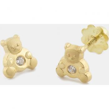 Pendientes Infantil Oro‑Circonita “Estrella Naciente”