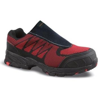 Calzado de protección S1P sin cordones Safetop Tokio con plantilla elástica Flytex roja
