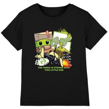 Black Grogu Racing Speeder Tee for Kids (5-6 Years) – Mandalorian Edition