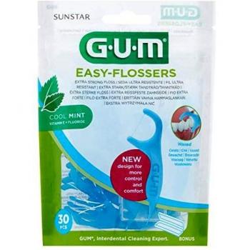 GUM Easy Flossers Fio Dental Suave com Flúor 30 Un