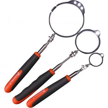 Telescopic Repair Vehicle Chassis Inspection Mirror with LED Light