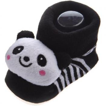 Panda Non-Slip Bootie Socks for Babies (0-12 Months)