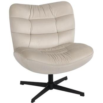 Fauteuil de Salon Large en Chenille Crème - Homcom