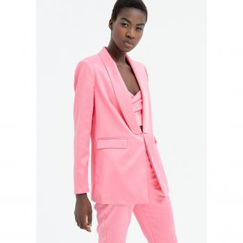 Blazer slim monopetto in raso satinato