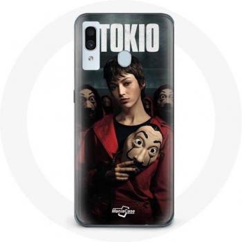Custodia per Samsung Galaxy A20 Maschera Tokyo La Casa De Papel