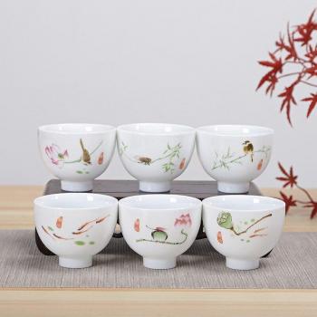 Elegant Chinese Ceramics Tea Cup Collection – 6pcs