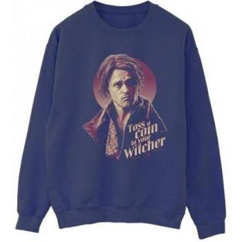 Netflix Dames The Witcher Bard Toss A Coin Sweatshirt L blauw marine