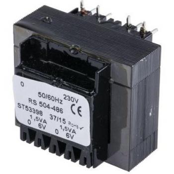 Transformador RS Pro 6V AC de 3VA para PCB con Salidas Doble y Agujero