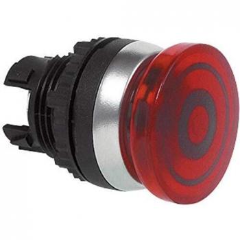 BACO Chrome-Plated Red Mushroom Push Button Kill Switch with PVC Front Ring
