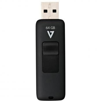 V7 VF264GAR-BLK-3N 64GB USB 2.0 Black Flash Drive